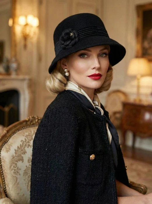 CHANEL Женская шляпа из шерсти