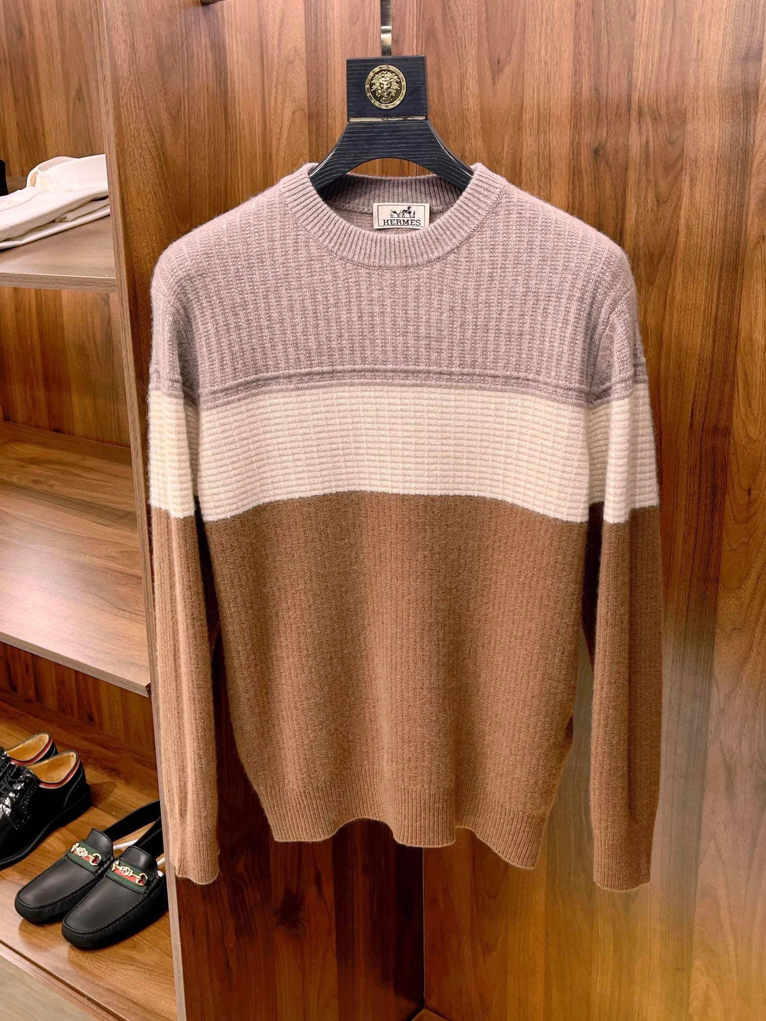 HERMES Мужской свитер из кашемира HERMES Мужской свитер из кашемира