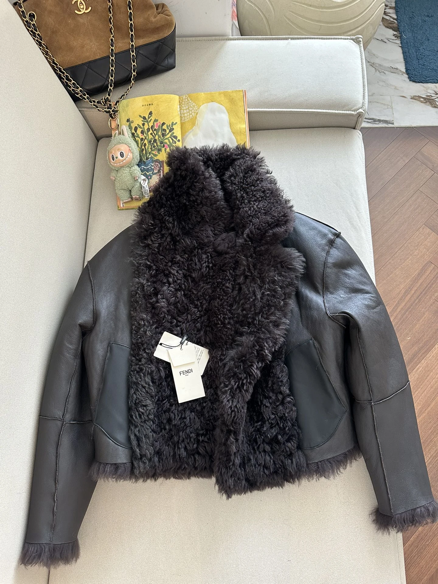 FENDI Женская дублёнка из овчины 