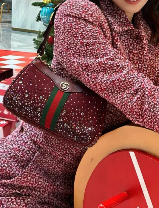 GUCCI Женская сумка Ophidia crystals small