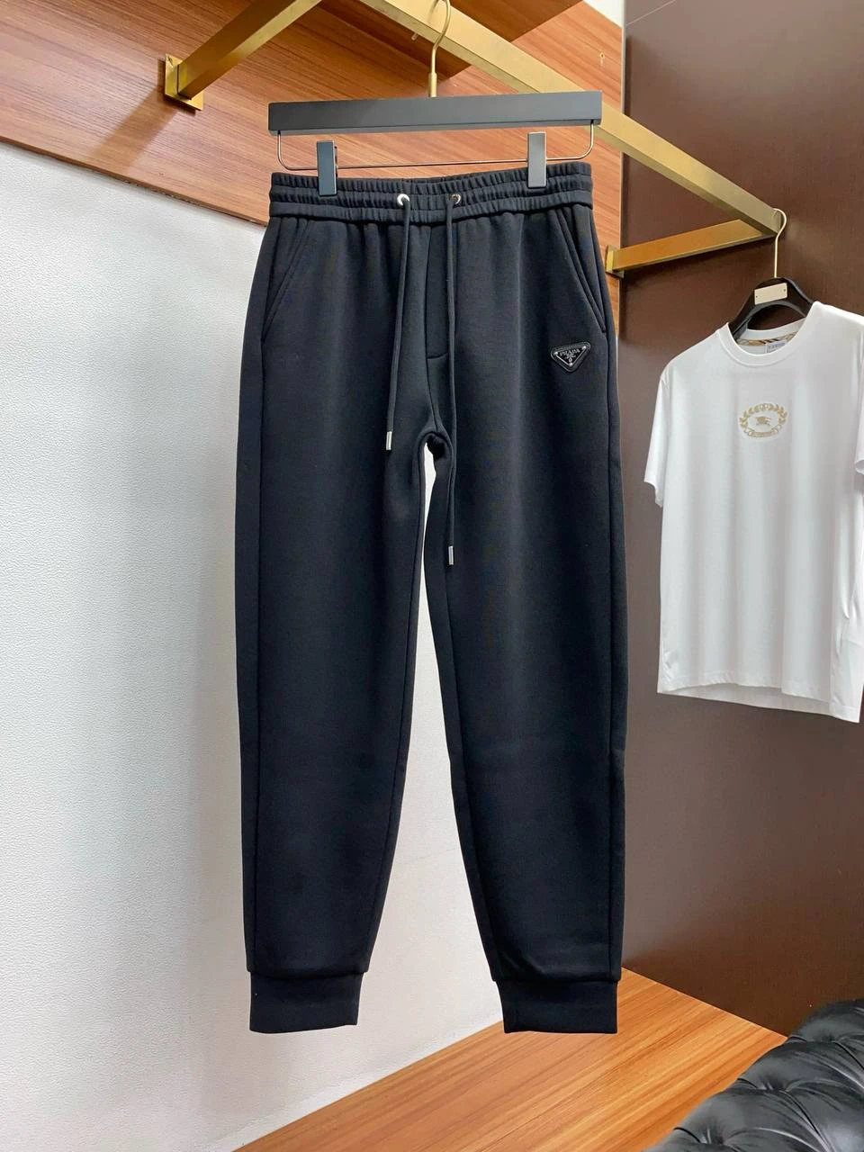 PRADA Мужские брюки джоггеры черные PRADA Мужские брюки джоггеры черные