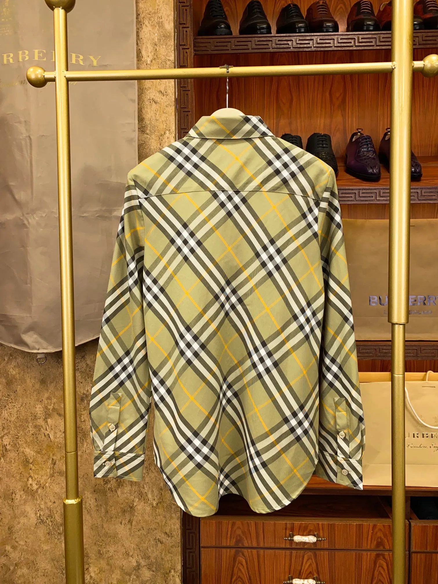 BURBERRY Мужская рубашка из дышащего хлопка