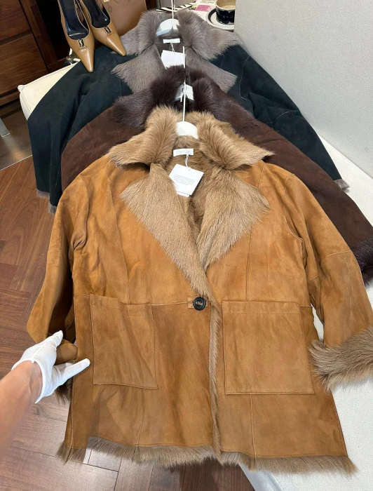 THE ROW Женская дублёнка с мехом лисы