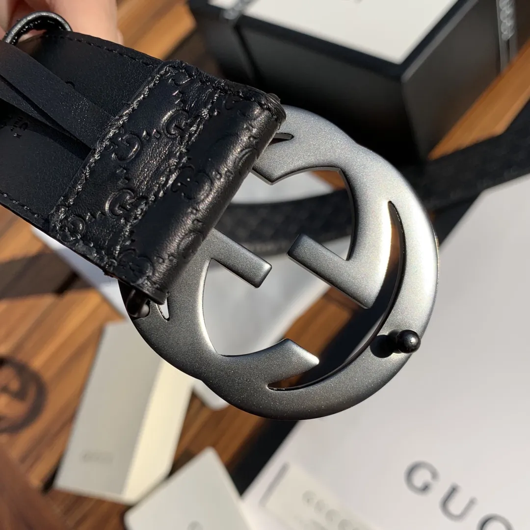 GUCCI Мужской кожаный ремень GUCCI Мужской кожаный ремень