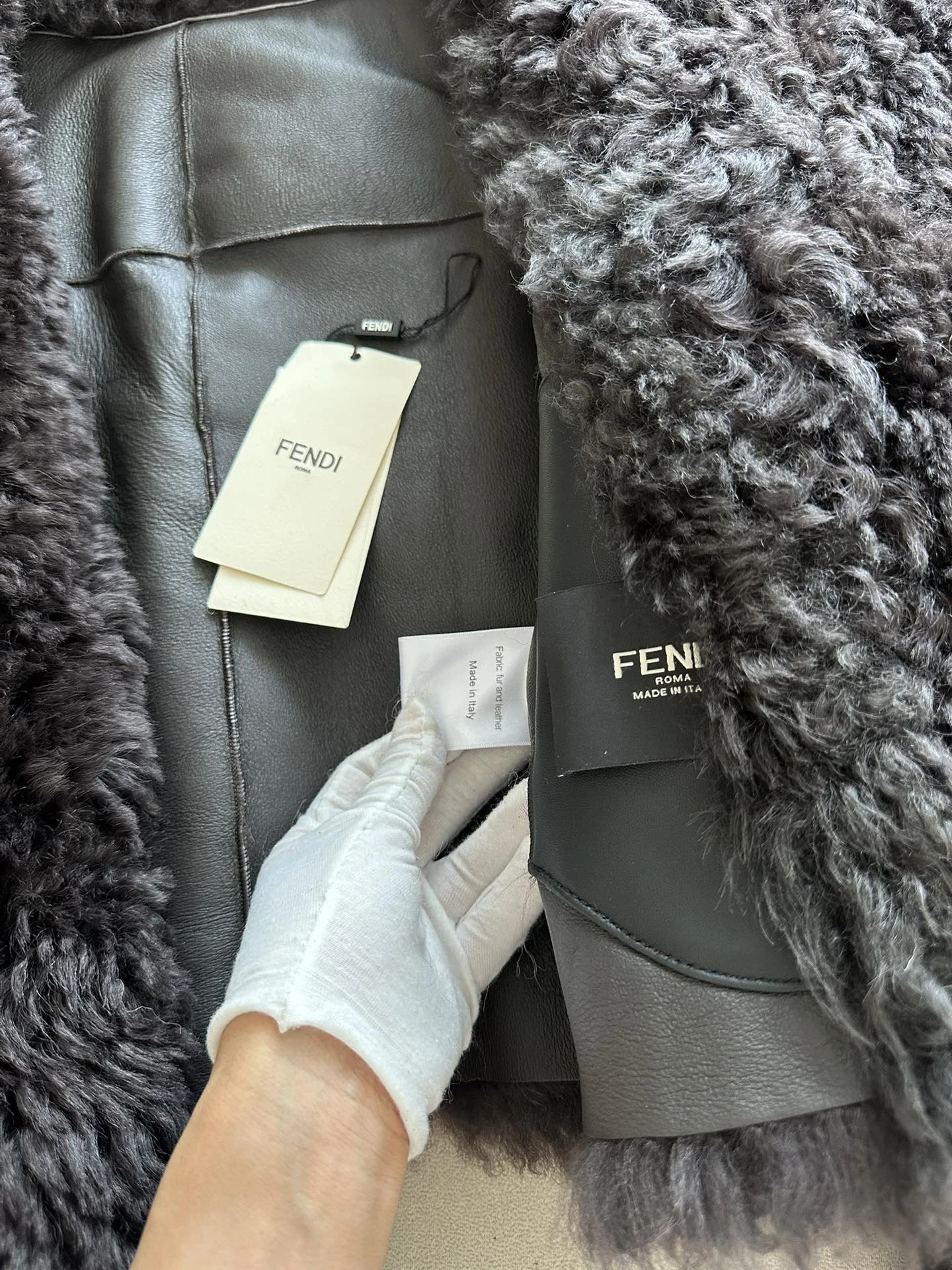 FENDI Женская дублёнка из овчины 