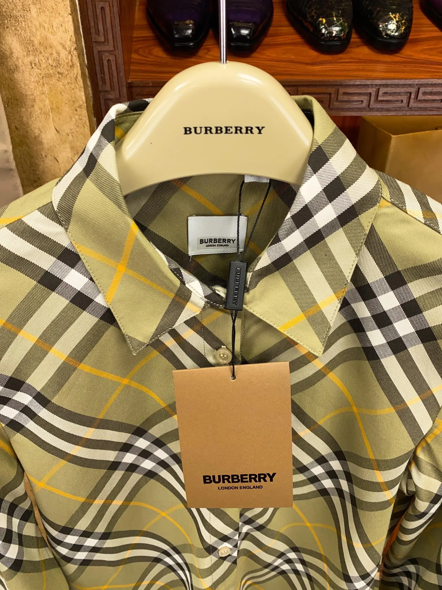 BURBERRY Мужская рубашка из дышащего хлопка