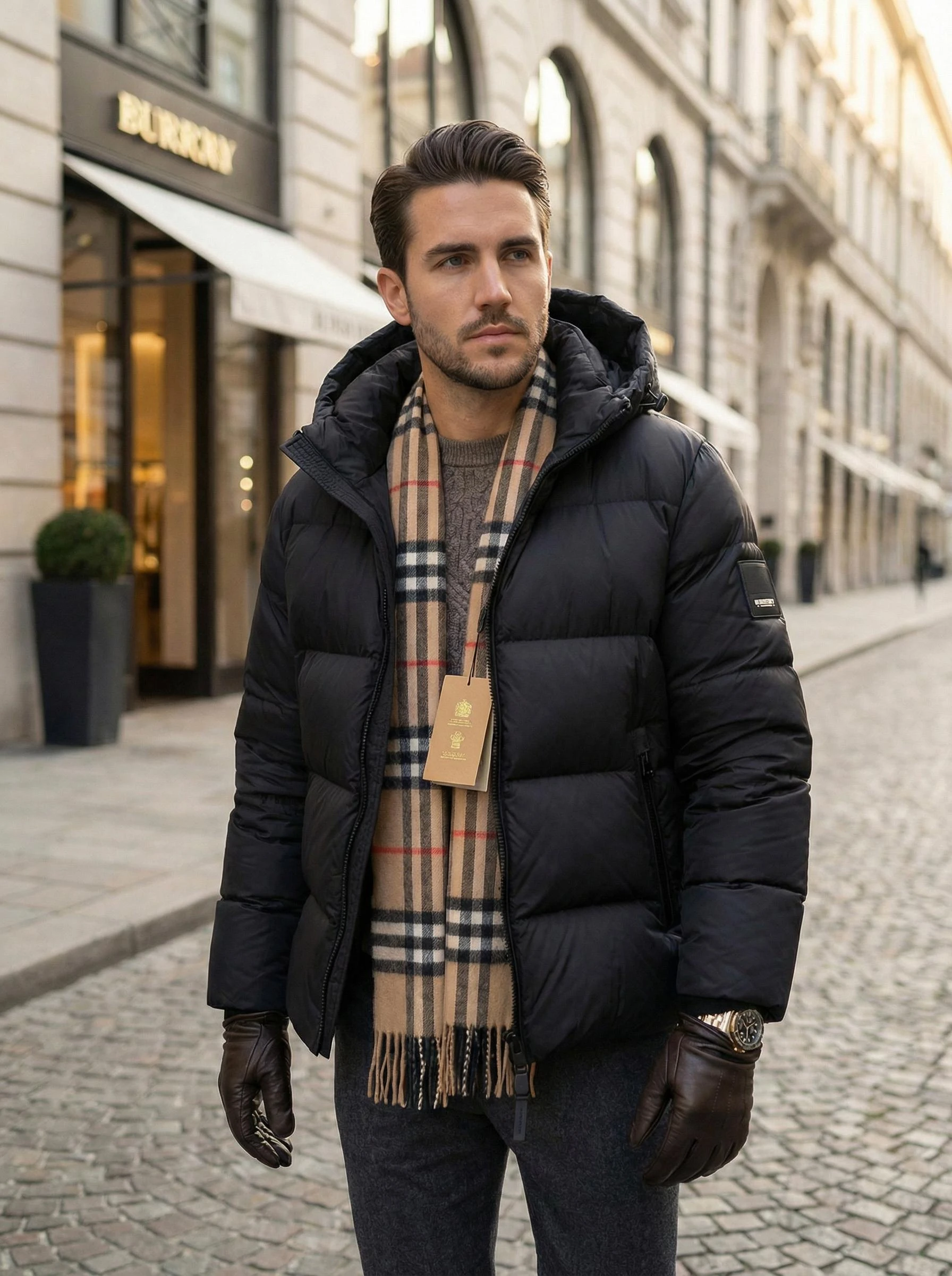 BURBERRY Мужская куртка на пуховом наполнителе темно-синяя BURBERRY Мужская куртка на пуховом наполнителе темно-синяя