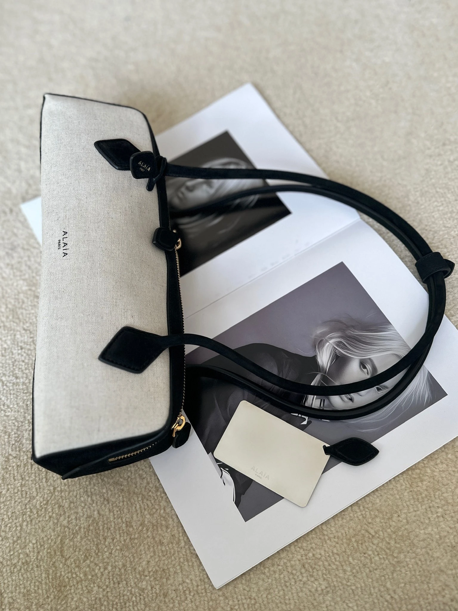 ALAIA Женская сумка Le Teckel комбинированная