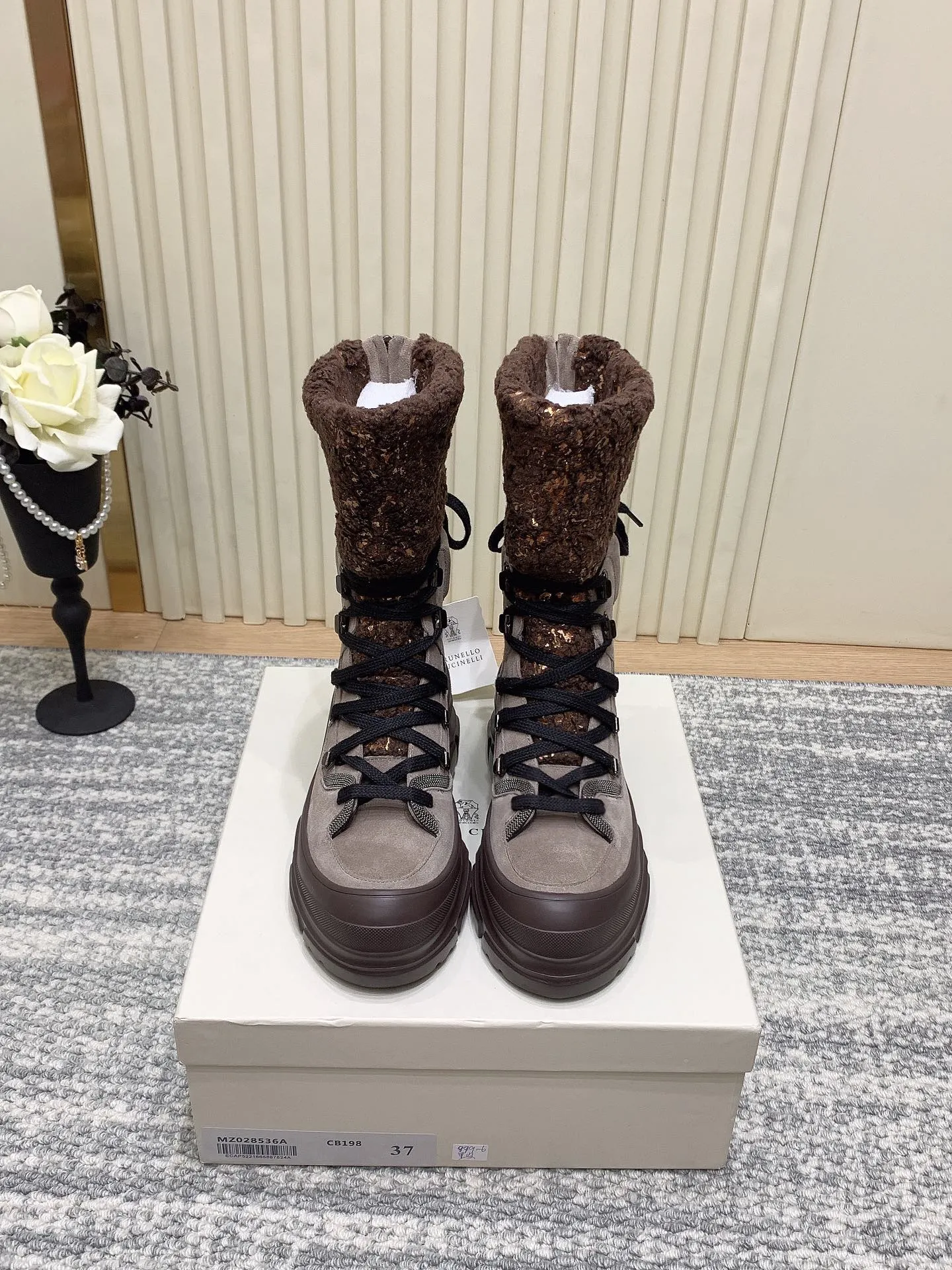 BRUNELLO CUCINELLI Женские замшевые ботинки для холодной погоды