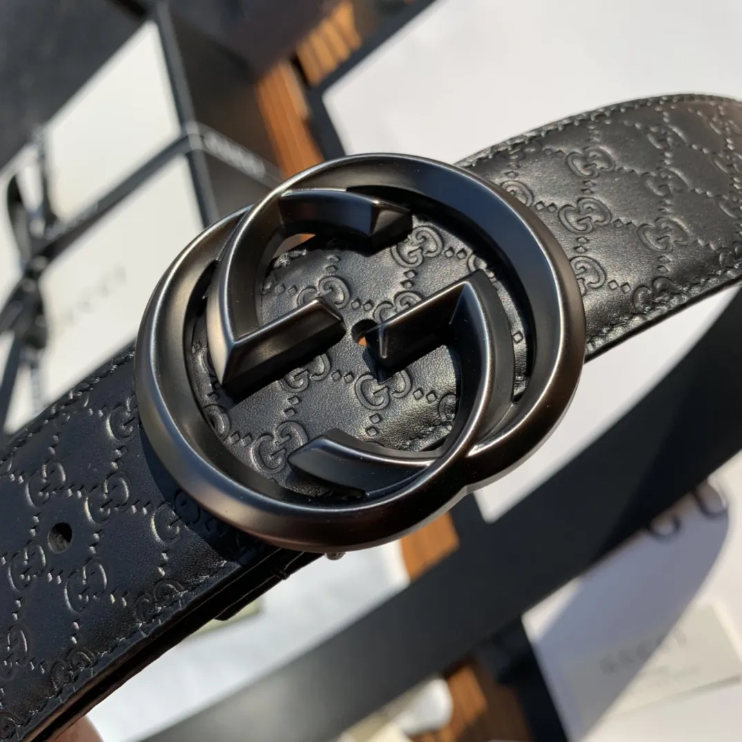GUCCI Мужской кожаный ремень GUCCI Мужской кожаный ремень