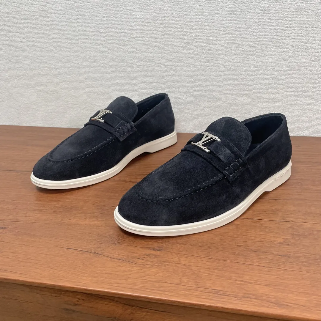 LOUIS VUITTON Мужские замшевые мокасины