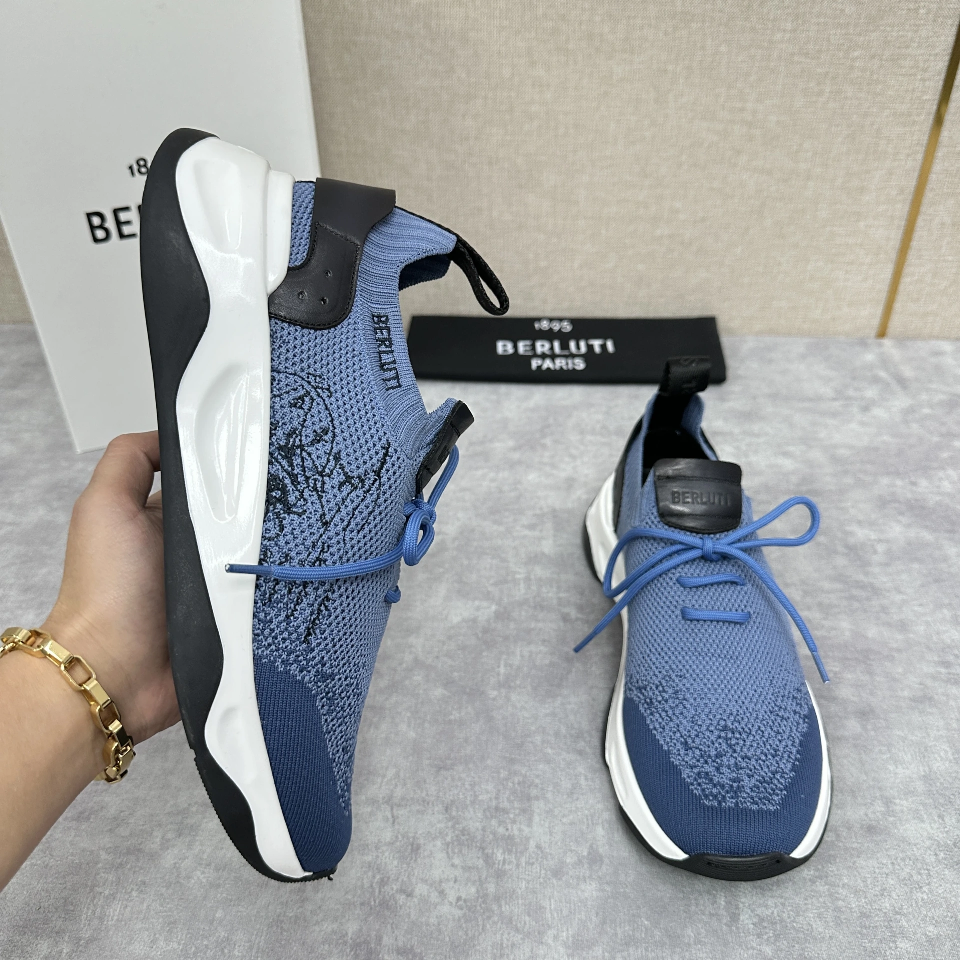 BERLUTI Мужские кроссовки Shadow