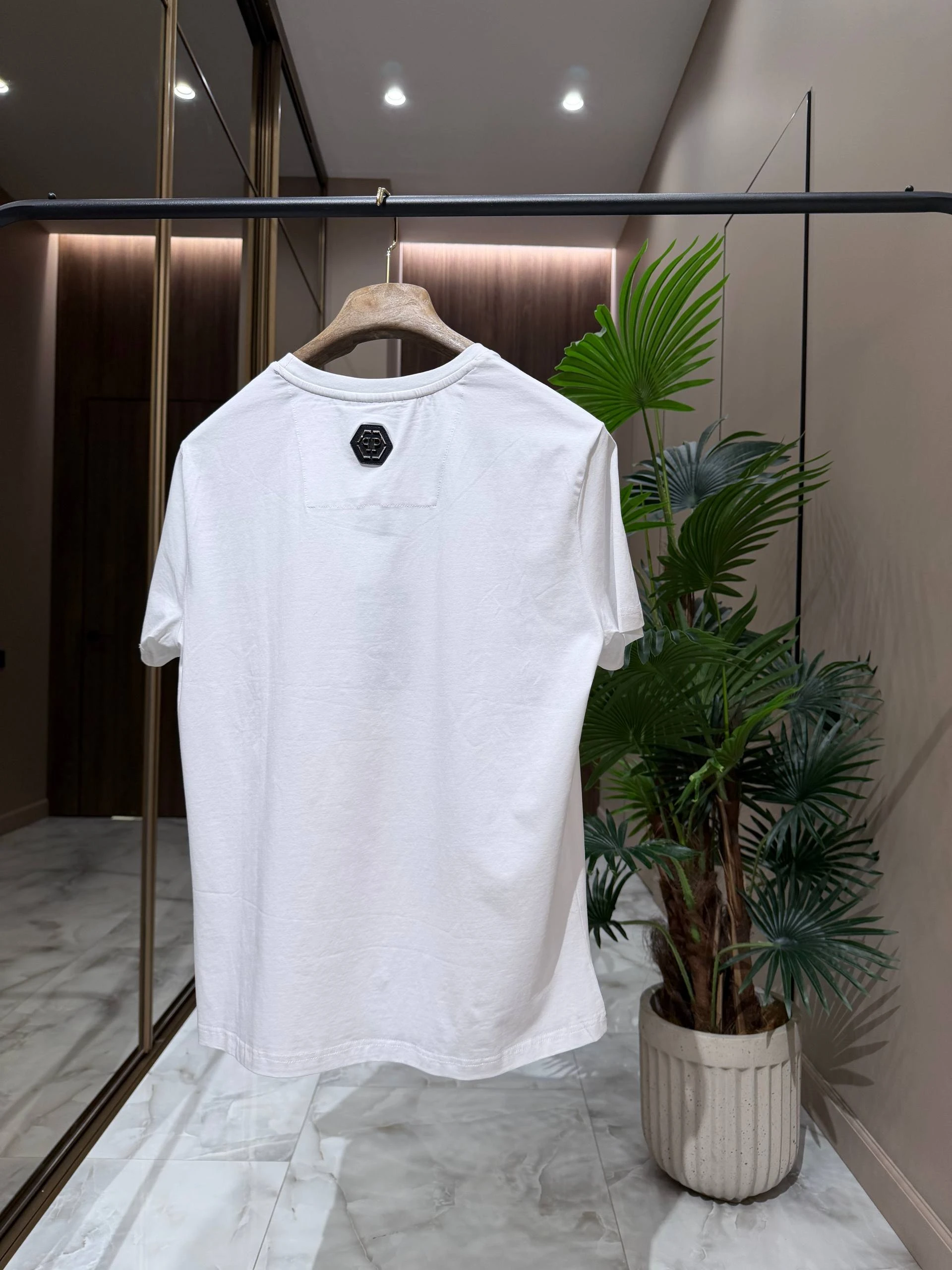 PHILIPP PLEIN Мужская футболка с принтом белая PHILIPP PLEIN Мужская футболка с принтом белая