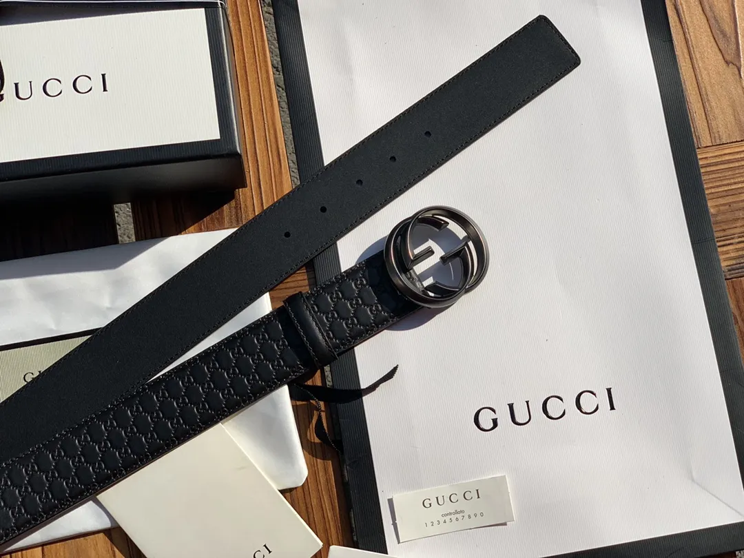 GUCCI Мужской кожаный ремень GUCCI Мужской кожаный ремень