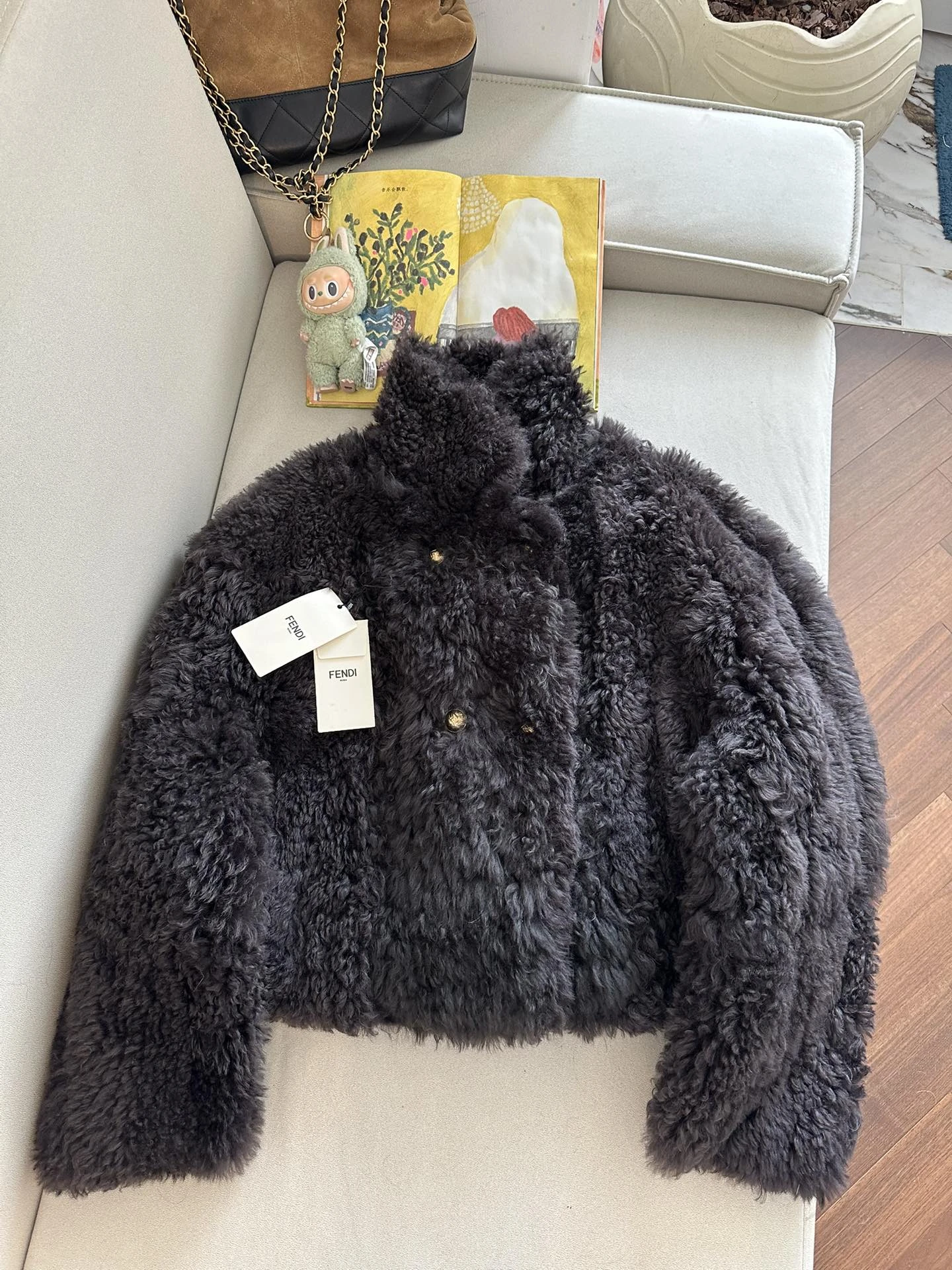 FENDI Женская дублёнка из овчины 