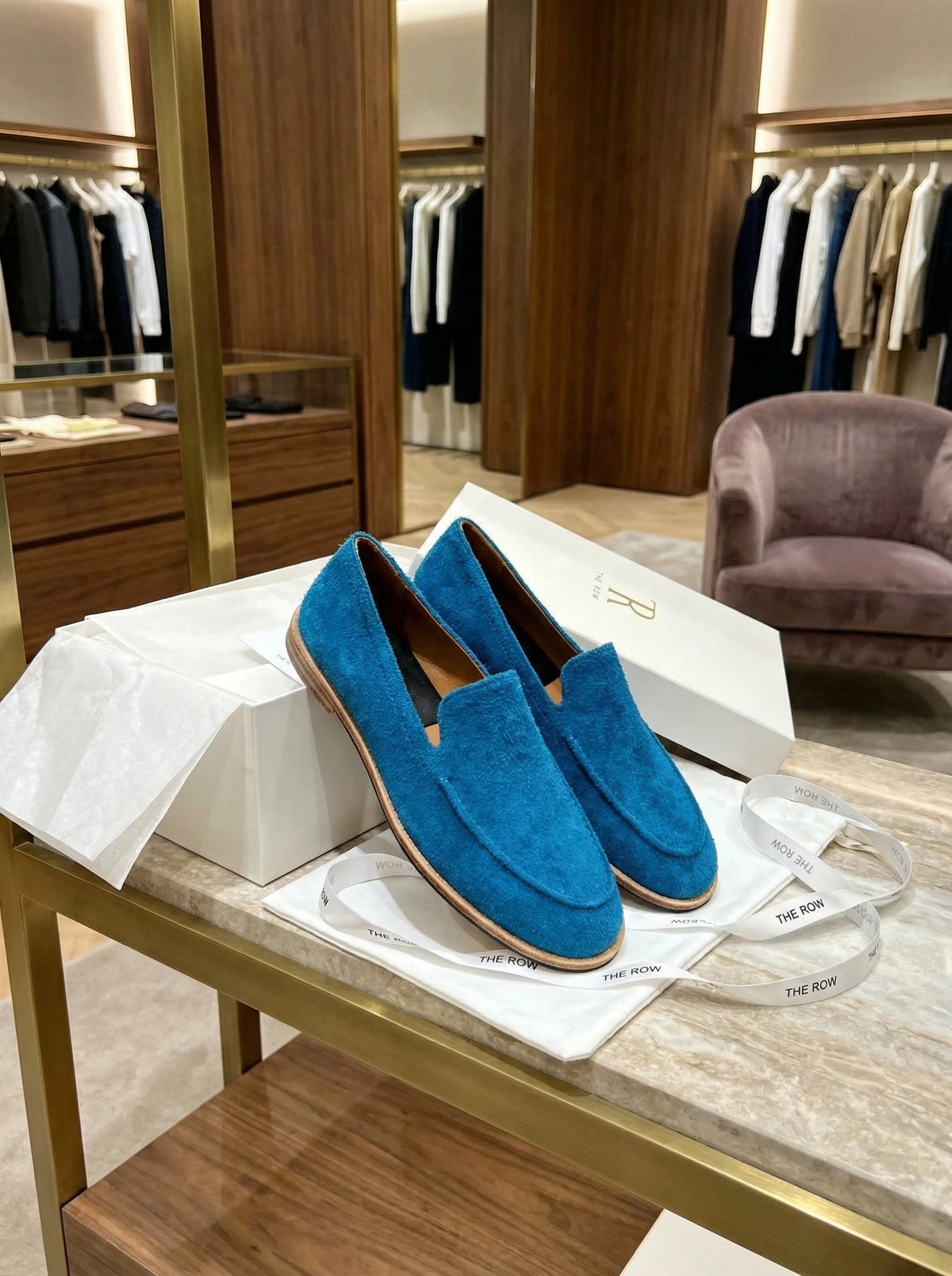 THE ROW Замшевые лоферы 