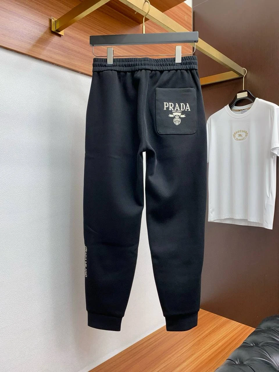 PRADA Мужские брюки джоггеры черные PRADA Мужские брюки джоггеры черные