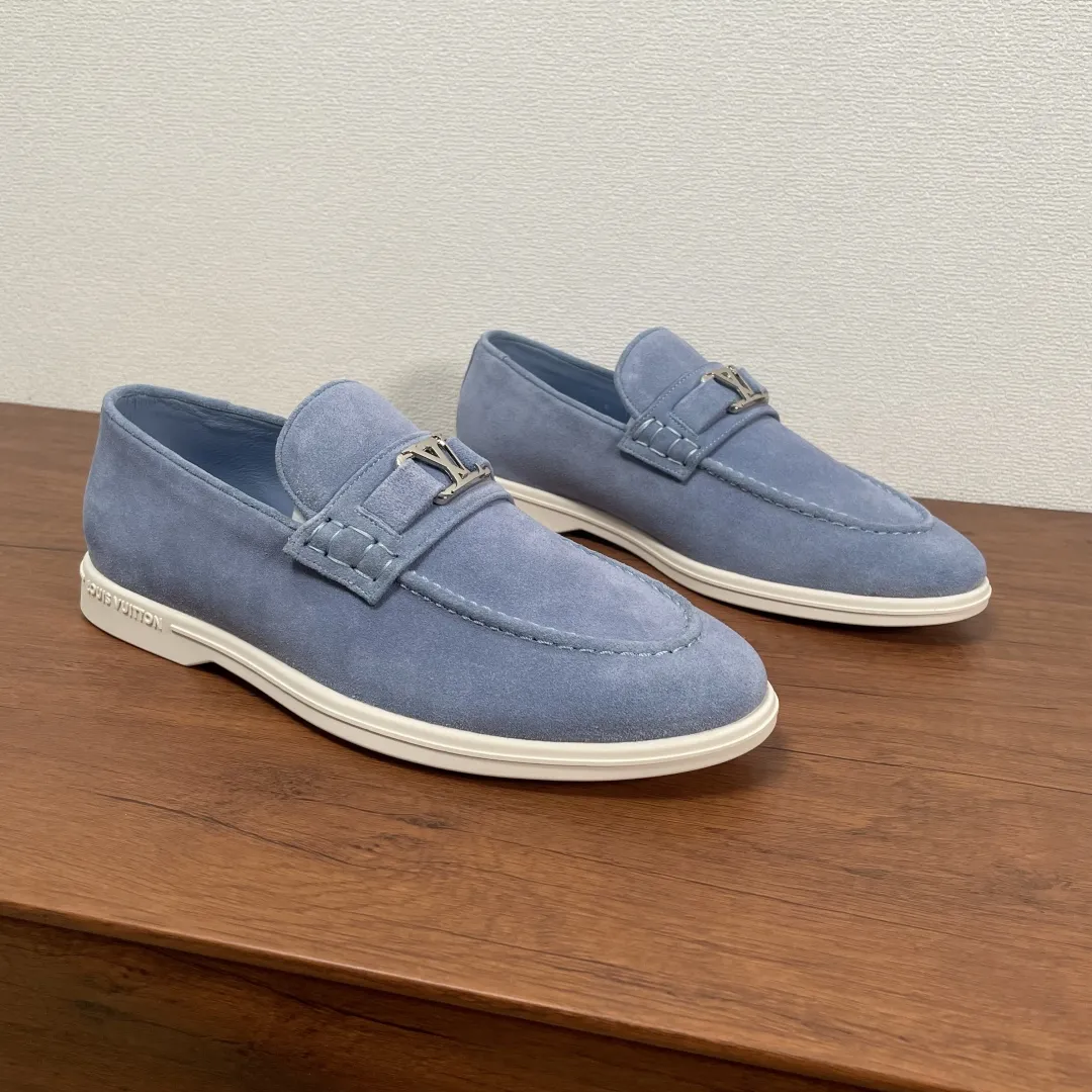 LOUIS VUITTON Мужские замшевые мокасины