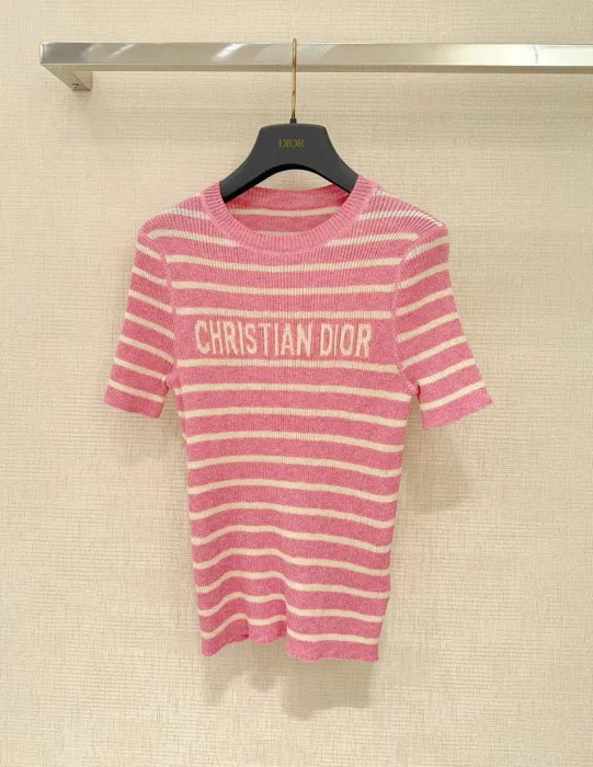 CHRISTIAN DIOR Женская футболка лён и шёлк