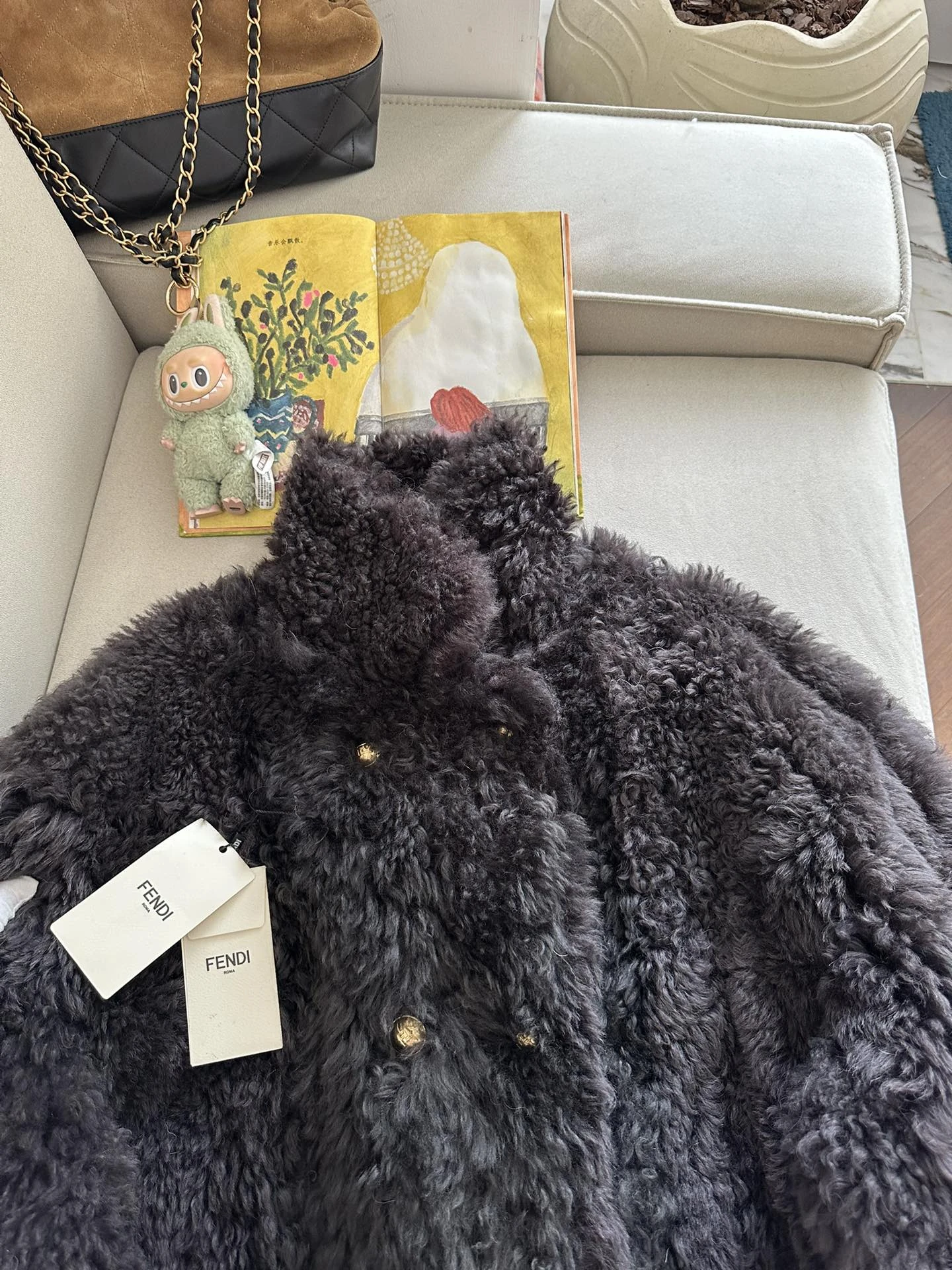 FENDI Женская дублёнка из овчины 