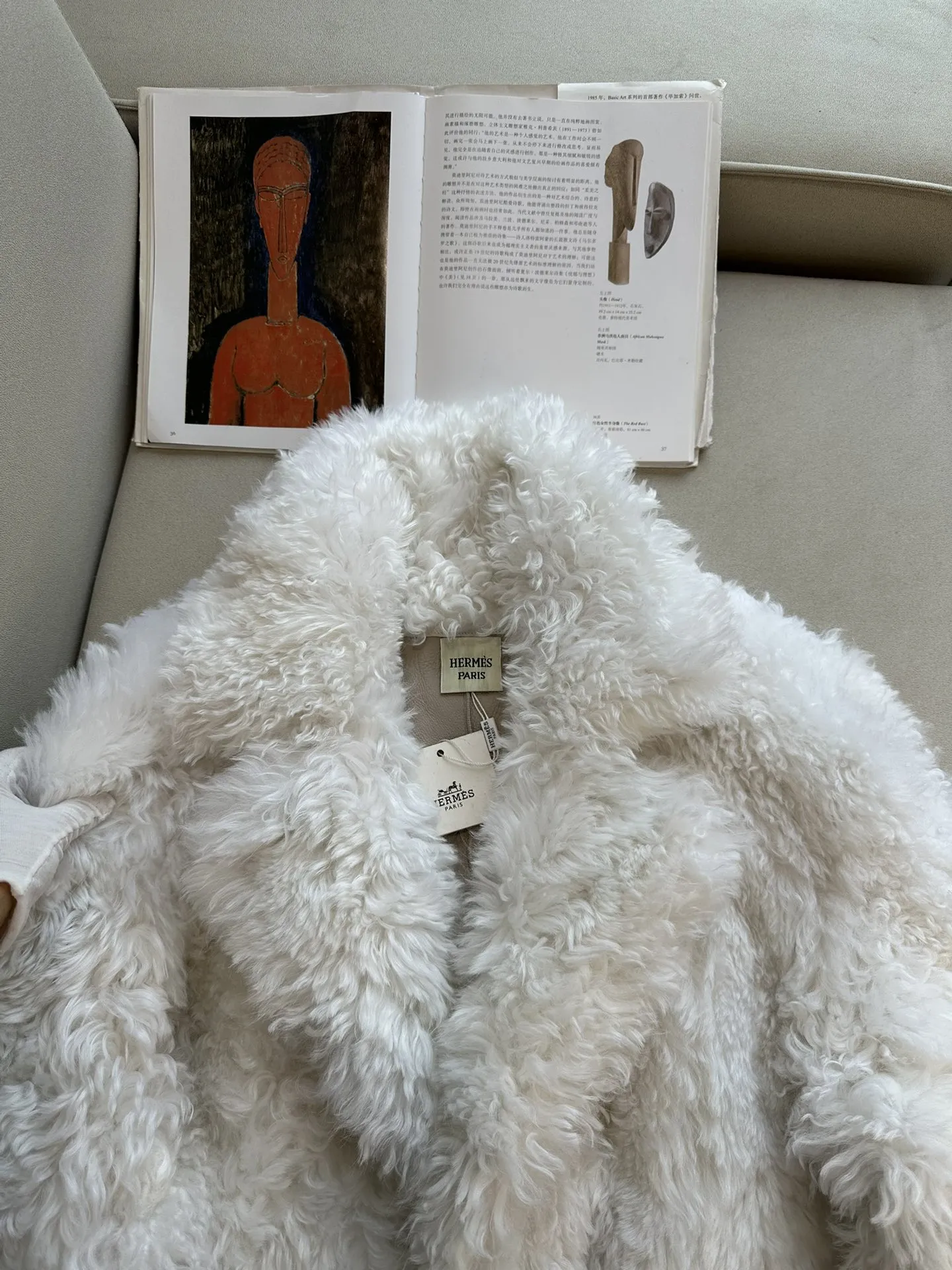 HERMES Женская шуба из шерсти мериноса HERMES Женская шуба из шерсти мериноса