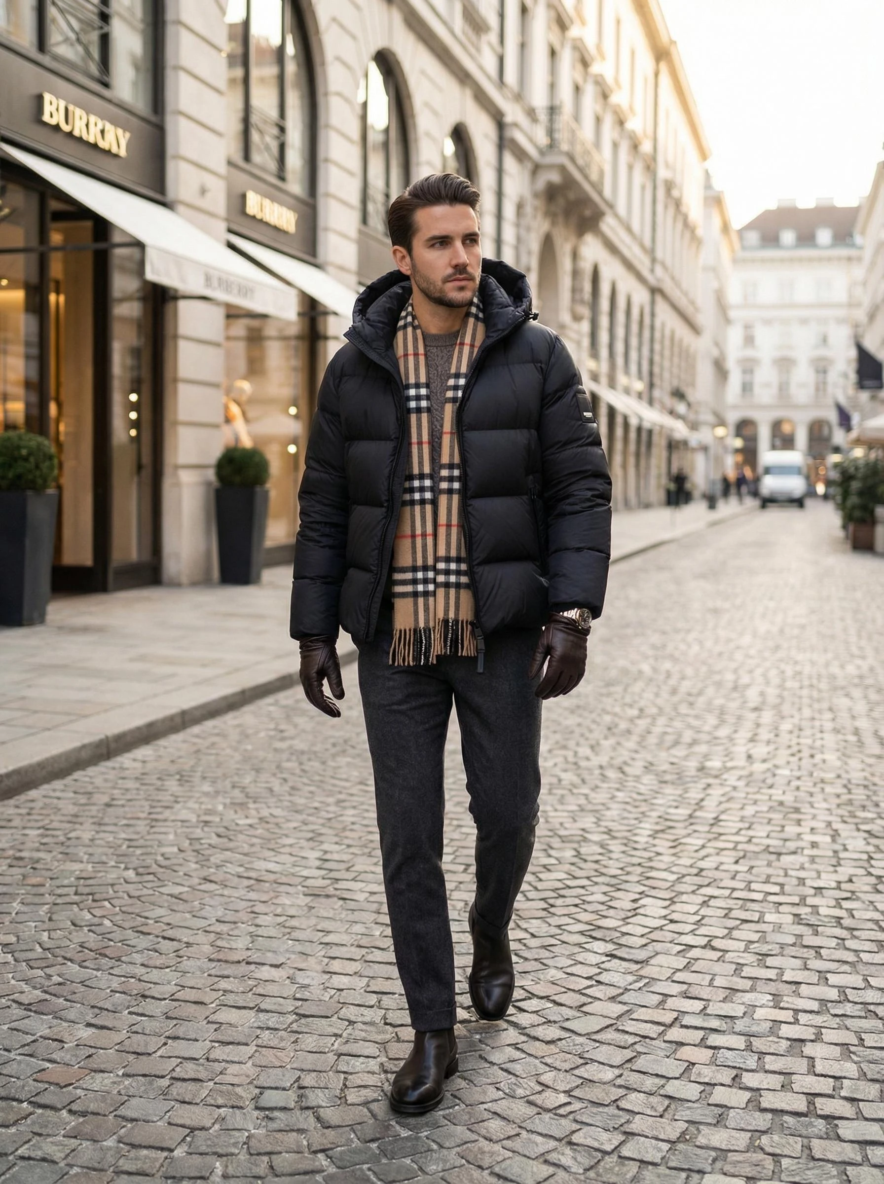 BURBERRY Мужская куртка на пуховом наполнителе темно-синяя BURBERRY Мужская куртка на пуховом наполнителе темно-синяя