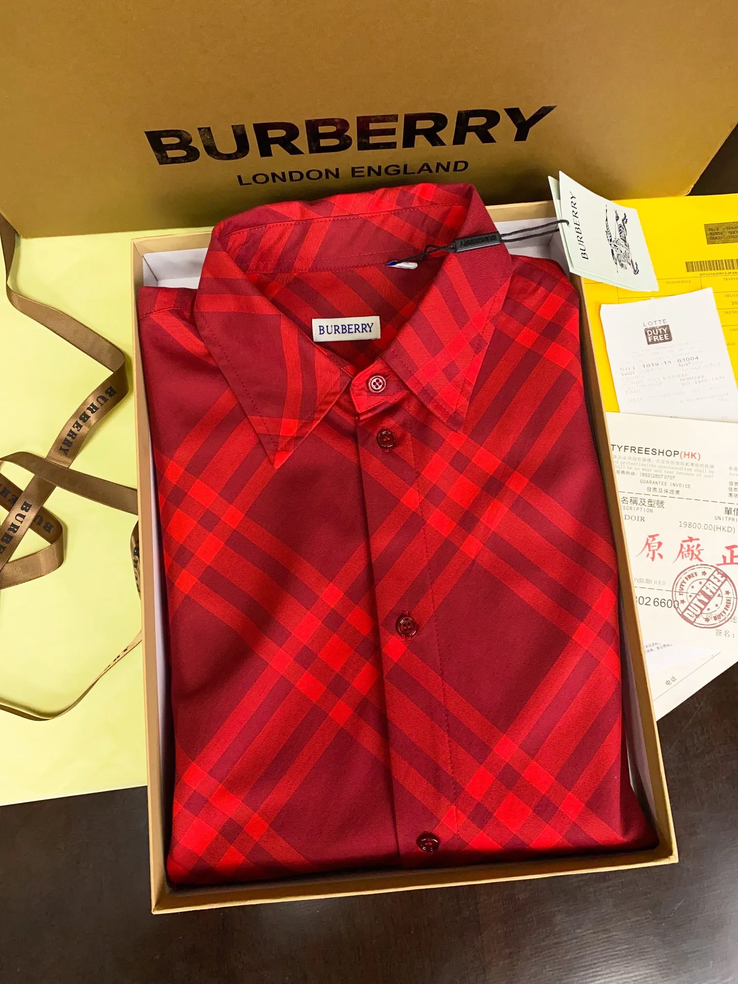 BURBERRY Мужская рубашка из дышащего хлопка