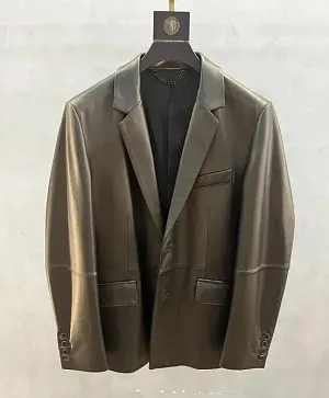 LOUIS VUITTON Мужской кожаный пиджак