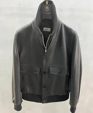 HERMES Мужская кожаная куртка из высококачественной телячьей кожи