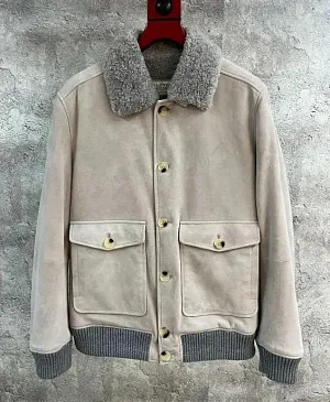 BRUNELLO CUCINELLI Мужская куртка из замши и меха