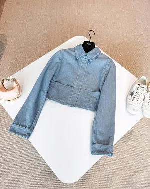 FENDI Женская куртка укороченная хлопок