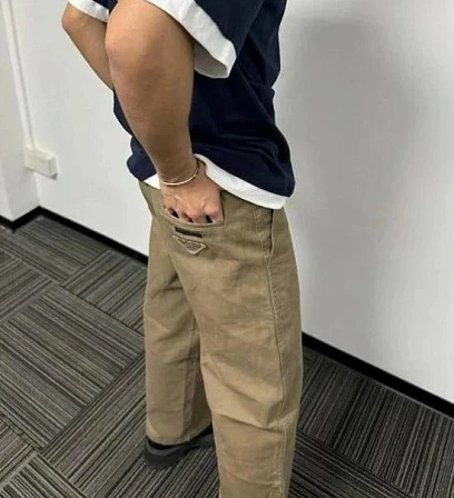 PRADA Мужские брюки бежевые