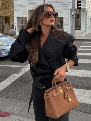 HERMES Женская сумка Birkin 30 см 37/Gold Togo рыжая