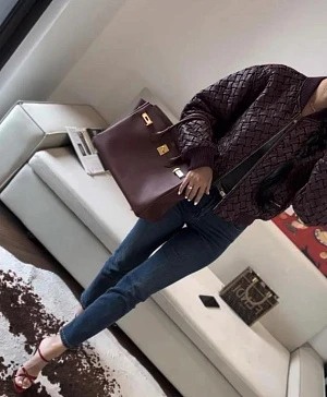 BOTTEGA VENETA Женская кожаная куртка из овчины