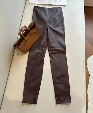 LORO PIANA Женские кожаные брюки