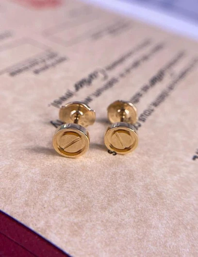 CARTIER Серьги Lovе желтое золото