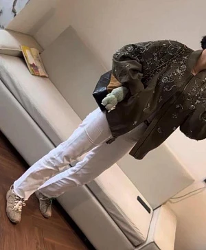 MIU MIU Женский бомбер с вышивкой