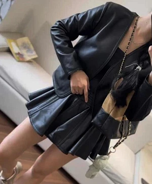 ALAIA Женский кожаный костюм