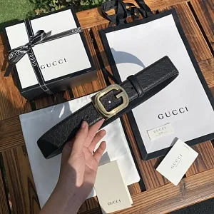 GUCCI Мужской ремень с прямоугольной пряжкой