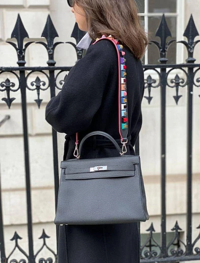HERMES Женская сумка Kelly 40 см 89/Noir Togo