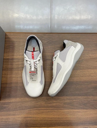 PRADA Мужские спортивные кроссовки из воловьей кожи