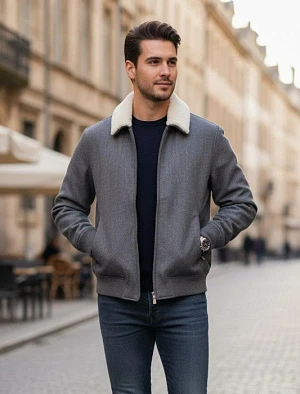 BRUNELLO CUCINELLI Мужская куртка из шерсти