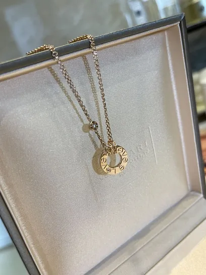 CARTIER Колье Love из розового золота и бриллиантов