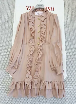 VALENTINO Женское платье из шелка розовое