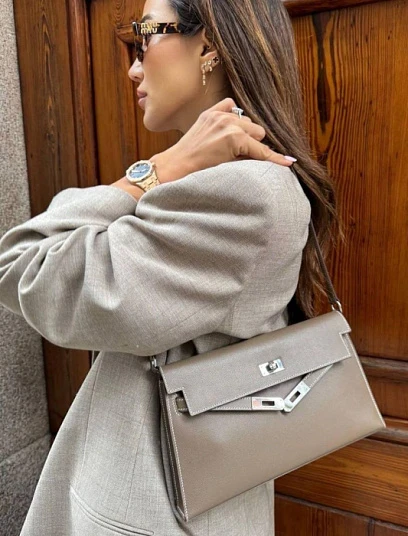 HERMES Женская сумка Kelly Elan 27 см 18/Etoupe Epsom