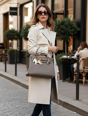 HERMES Женская сумка Kelly 35 см 18/Etoupe Togo