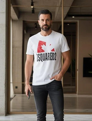 DSQUARED Мужская футболка белая