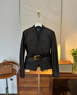 BALMAIN Женская кожаная куртка