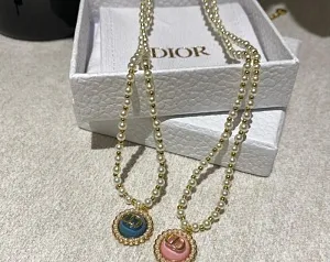 CHRISTIAN DIOR Женское мини колье с жемчужинками