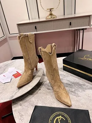 CHRISTIAN LOUBOUTIN Женские ботильоны из овчины